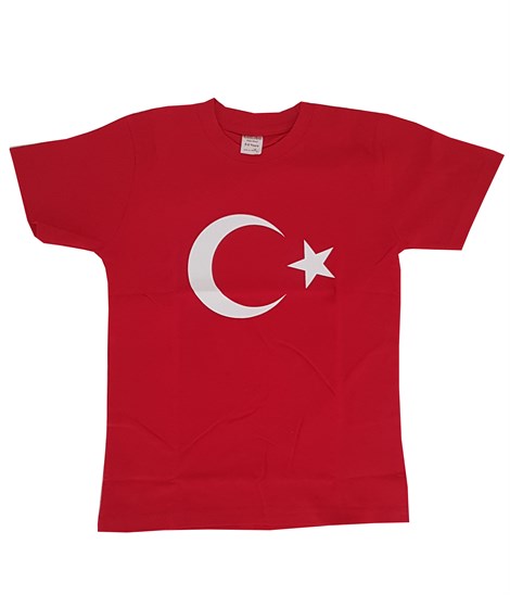 Lollico Ay Yıldızlı (Türkiye Bayraklı) Kırmızı Tişört