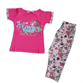 Rolly Polly Fuşya Şalvarlı Kız Çocuk Pijama Takımı