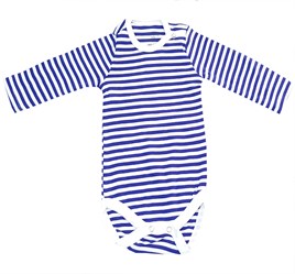 Fuar Unisex Mavi Çizgili Çıt Çıtlı Bebek Zıbın